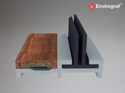 Rebated intumescent fire and smoke seals with aluminum holder